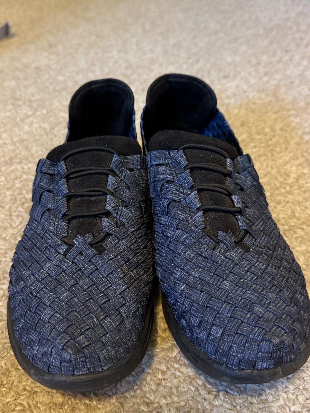 bernie mev. Women's Woven Slip-On Sneakers in Navy
